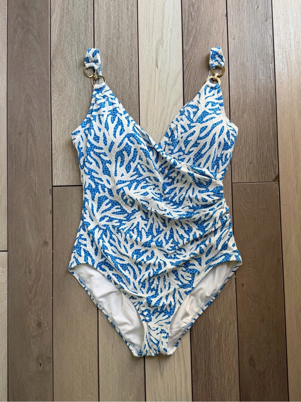 Michael Kors Coral Mosaic One Piece Swimsuit